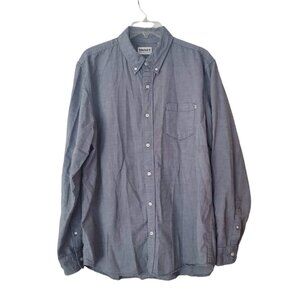 Timberland Button Down Shirt Oxford Blue Gray  Long Sleeve Mens Large EUC